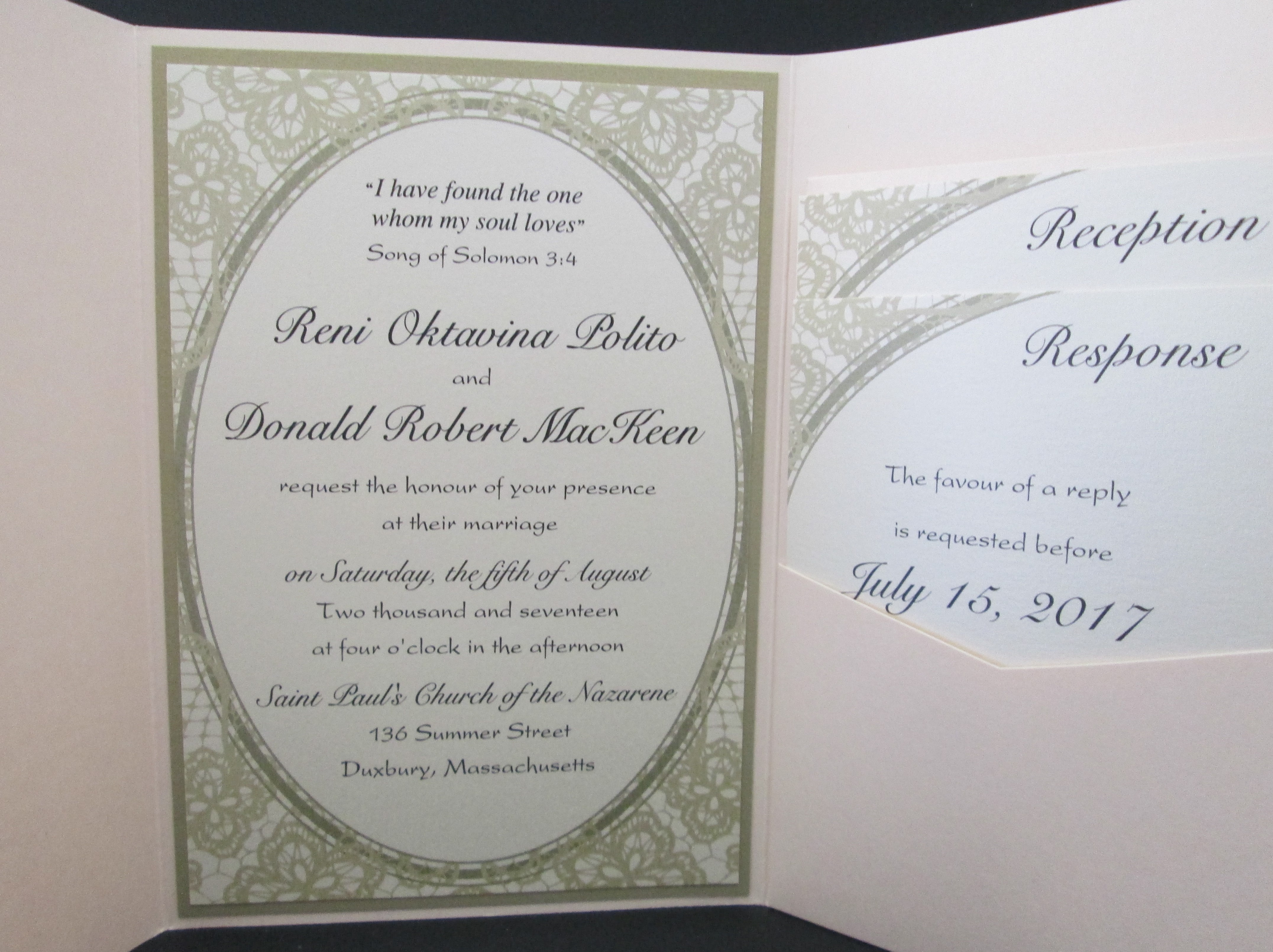 Pocket Wedding Invitations Emerald Invitations